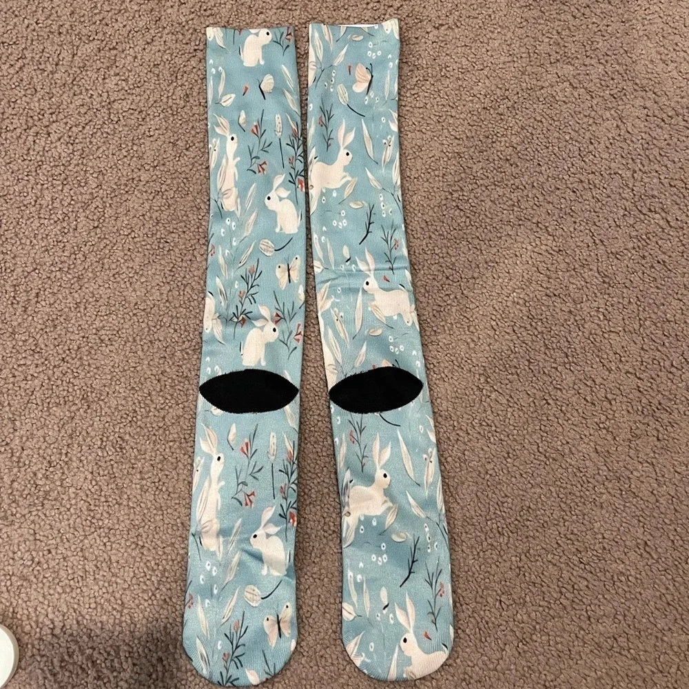 Rabbit/ Bunnies casual knee high socks/ leg warmer/ boot socks for girls